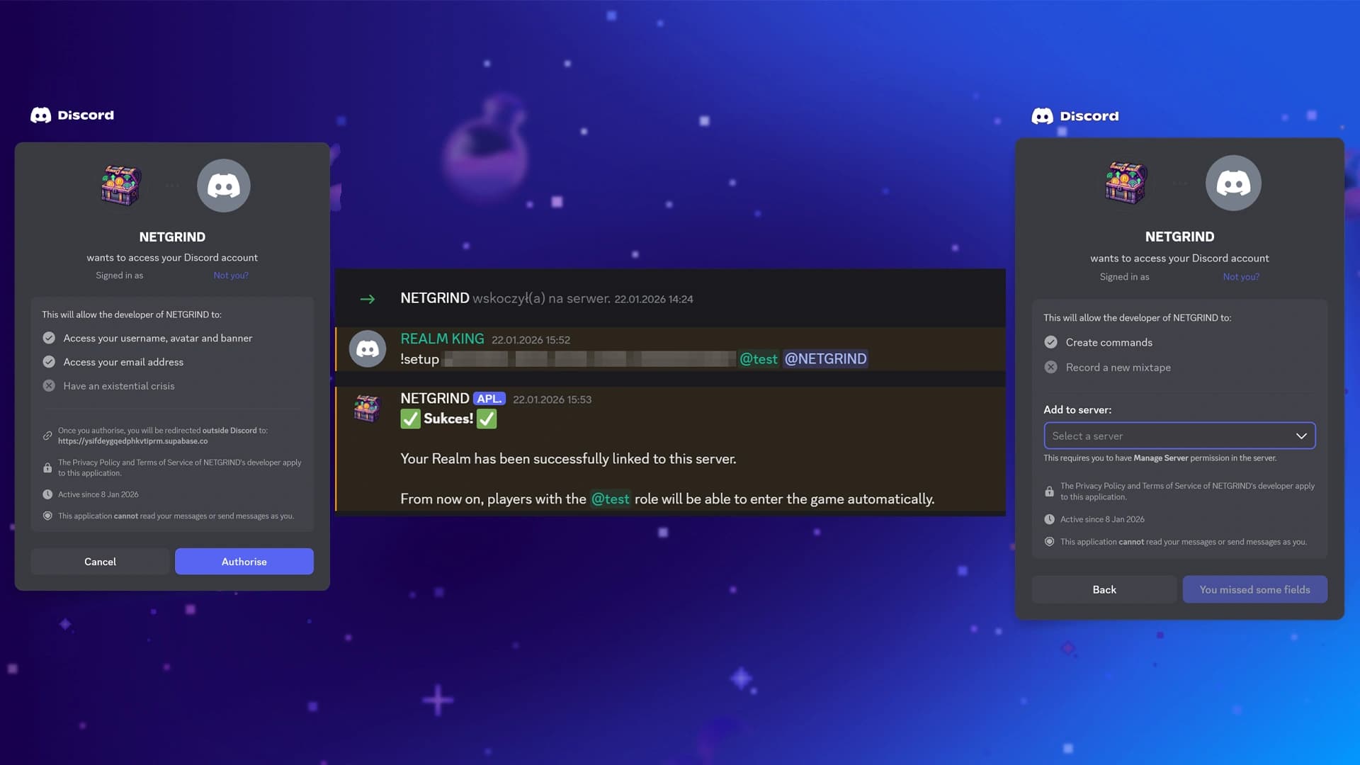 Discord role verification screenshot